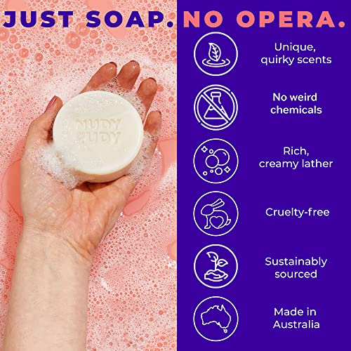 נודי רודי סבון בר טבעי | 6 חטיפי סבון חמאת שיאה אורגנית מגוונת | חטיפי סבון גוף לחות לגברים ונשים | אין כימיקלים קשים | עור רגיש | Life